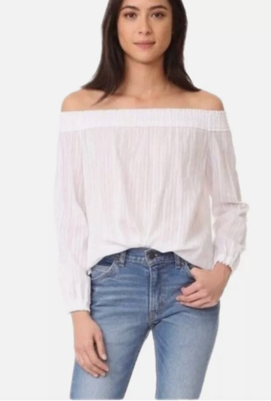 Rag & Bone Drew Off the Shoulder White Top size XSmall